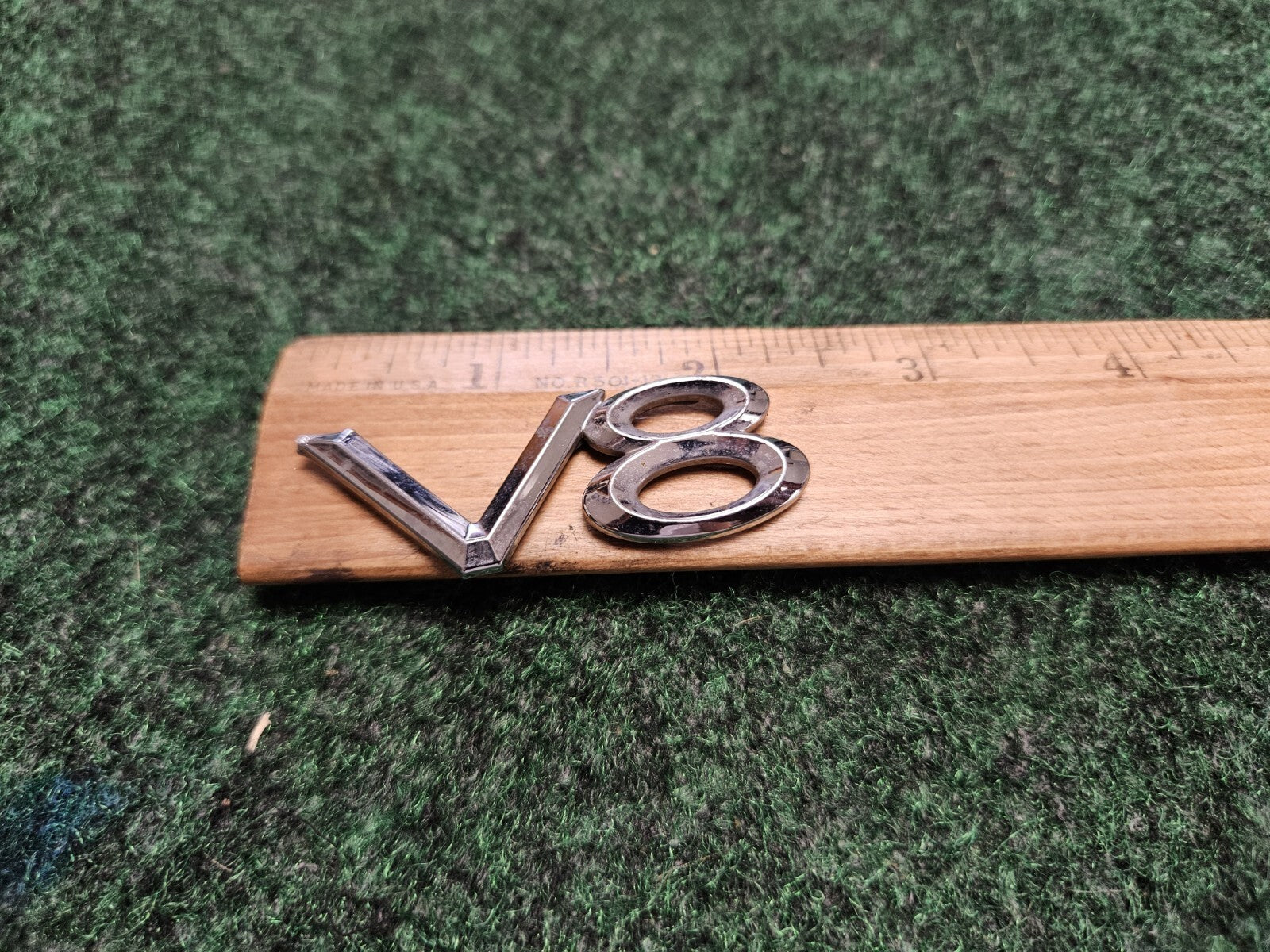 Ford V8 Emblem Logo Name Plate Nameplate Badge OEM 6M4