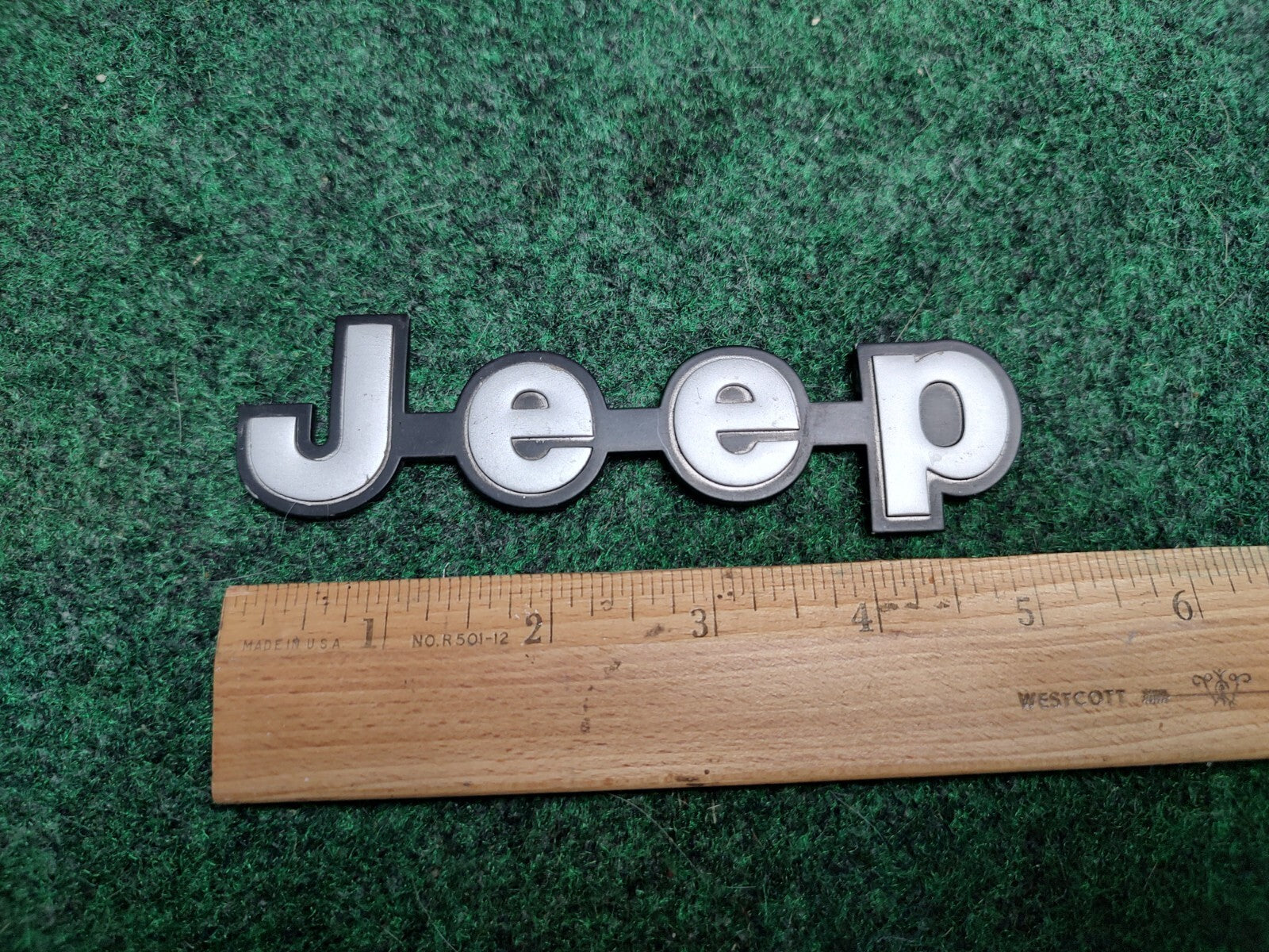 Jeep OEM Chrome & Black Plastic 5" Emblem Badge Logo Nameplate Name Insignia 1S2