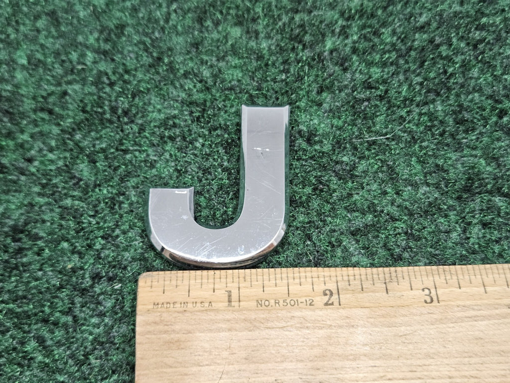 Jeep OEM "J" Chrome Hood Hatch Sign Letter Emblem Badge Logo Nameplate 7S6