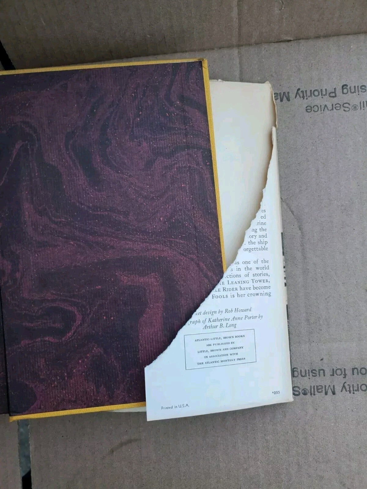 Ship of Fools Hardcover Book 1962  Dust Jacket By Katherine Ann Porter B9
