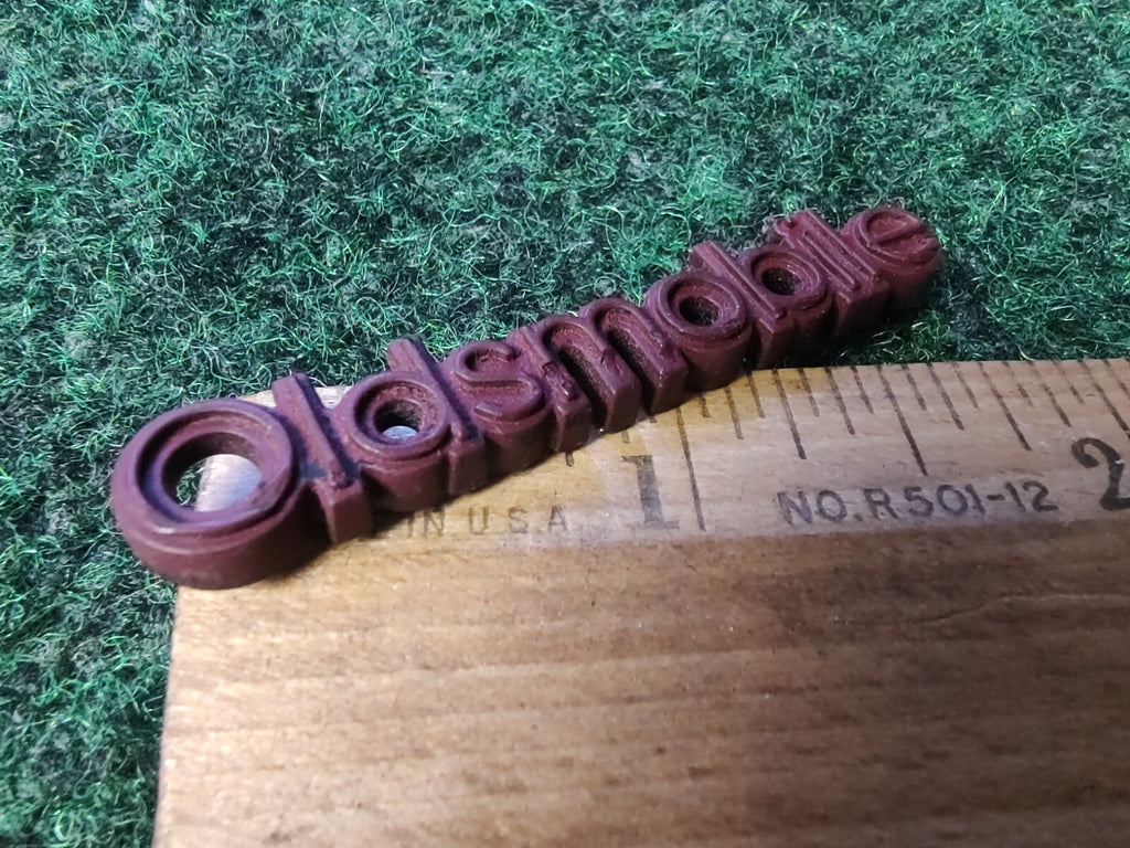 Oldsmobile OEM Chrome Emblem Badge Logo Nameplate Name Plate 2" Inch 8L2