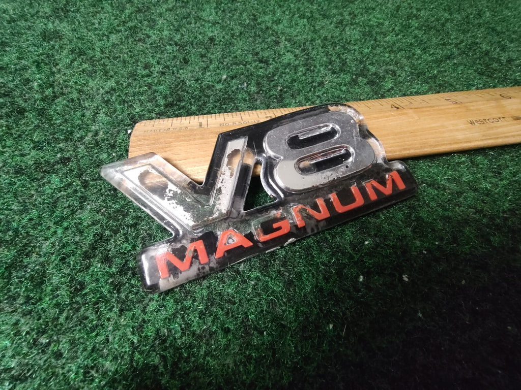 Dodge V8 Magnum Front Fender Plastic Emblem Badge Logo Nameplate Name Plate 1S6