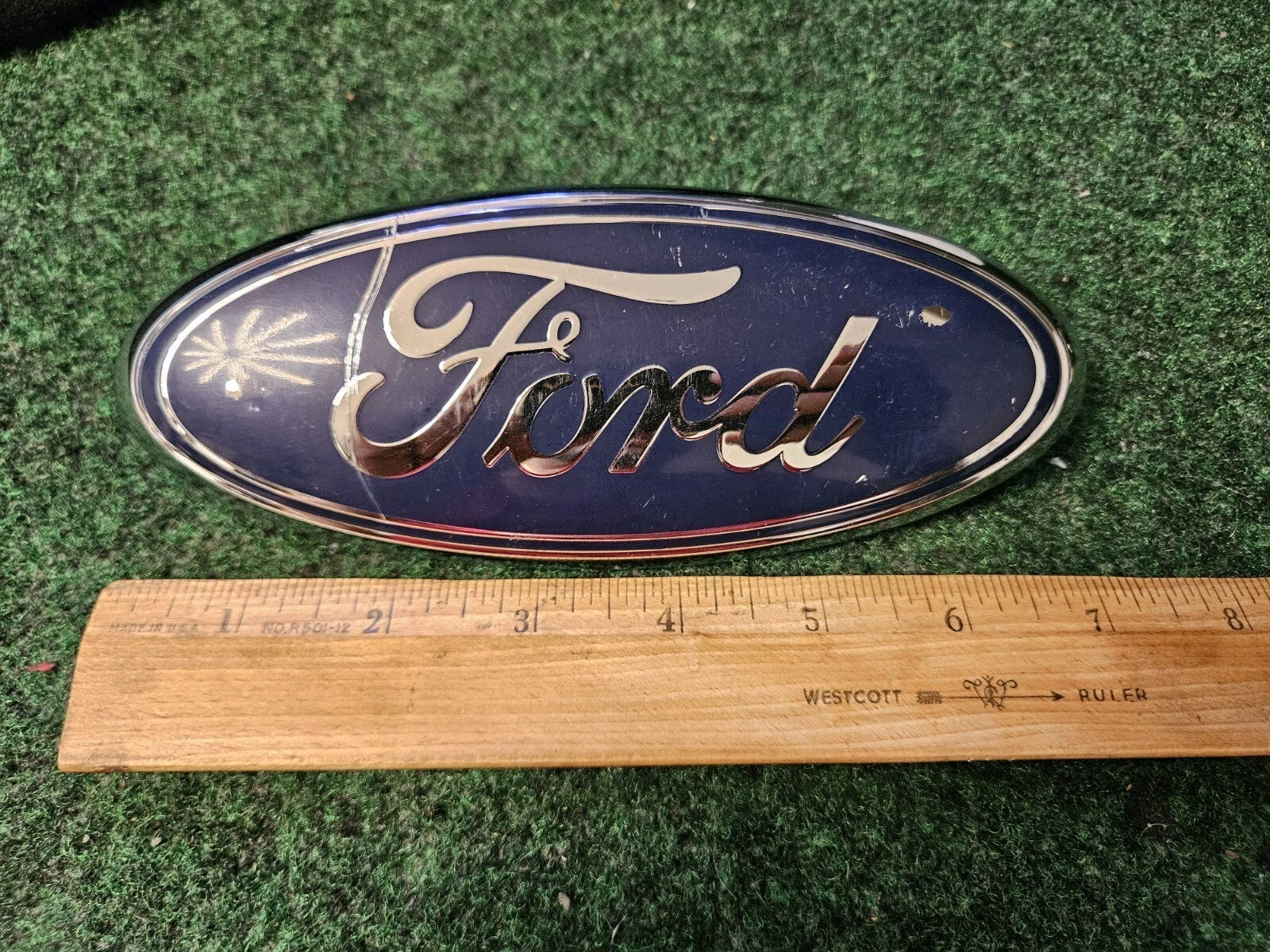 2003-2006 Ford Expedition Rear Emblem Badge 7'' Blue Chrome 4L14-7843156 4M6