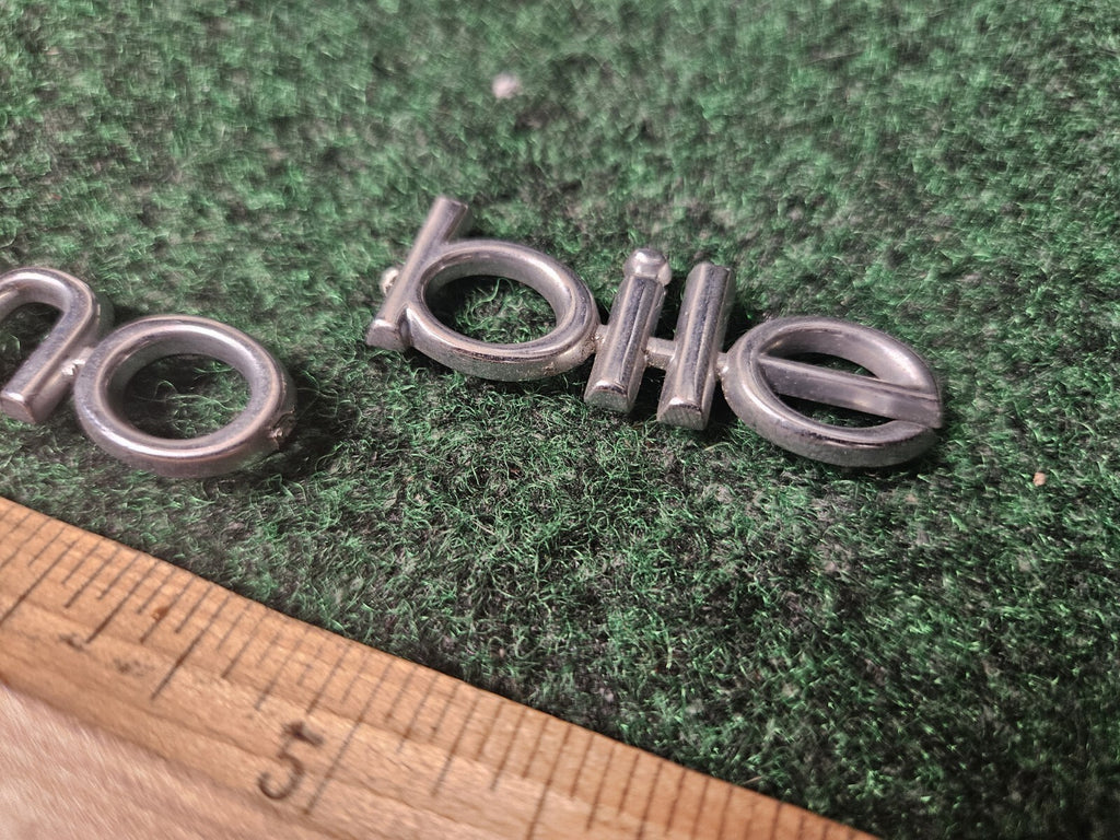 Oldsmobile OEM Chrome Emblem Badge Logo Nameplate Name Plate 6.25" Cracked 3M5