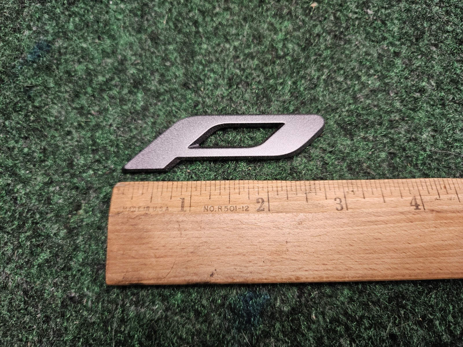 2011-2019 FORD EXPLORER FRONT Letter P Only HOOD EMBLEM LOGO BADGE GRAY OEM CL4
