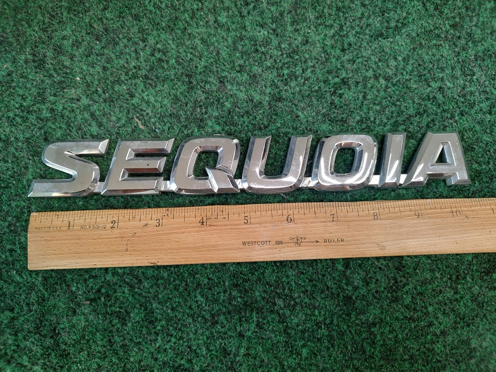 Toyota Sequoia Rear Lid Chrome Emblem Name Plate Logo Badge Sign OEM 2S6