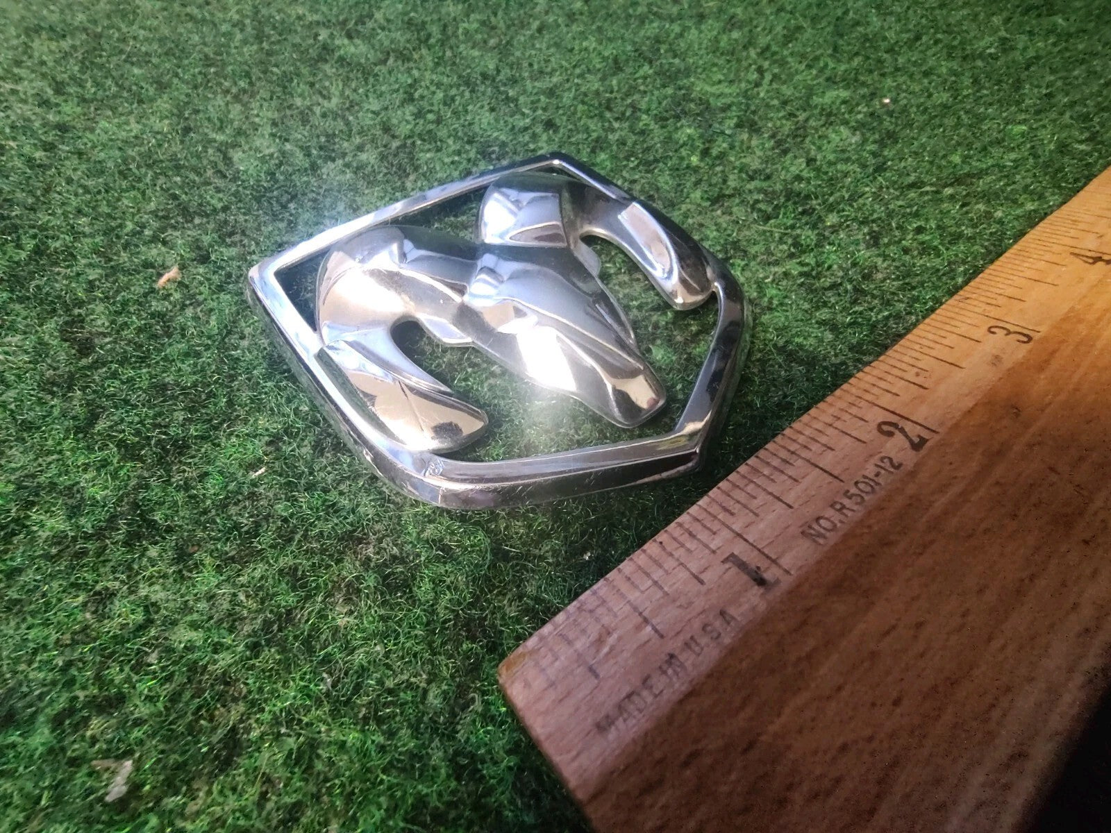 Dodge Front Grille Emblem Logo Badg OEM Name Plate Name See Measurements 4S3