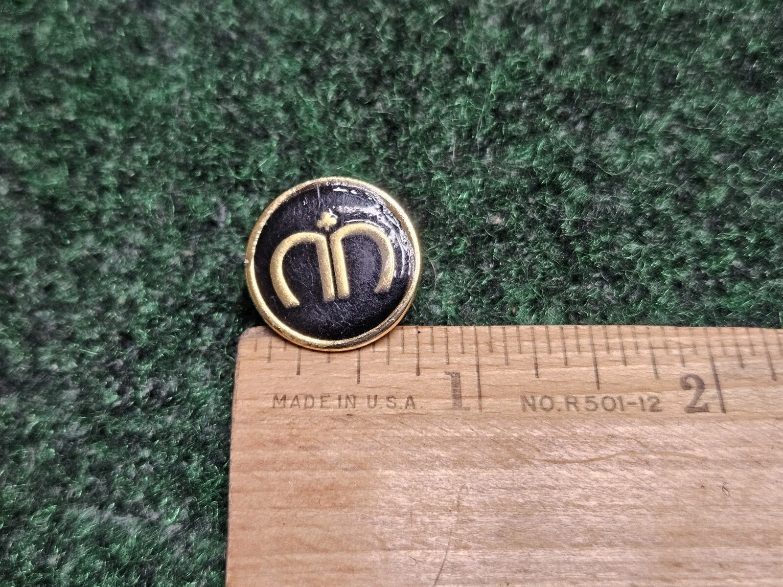 Black Gold Lapel Pin Crown With Clover Leaf
