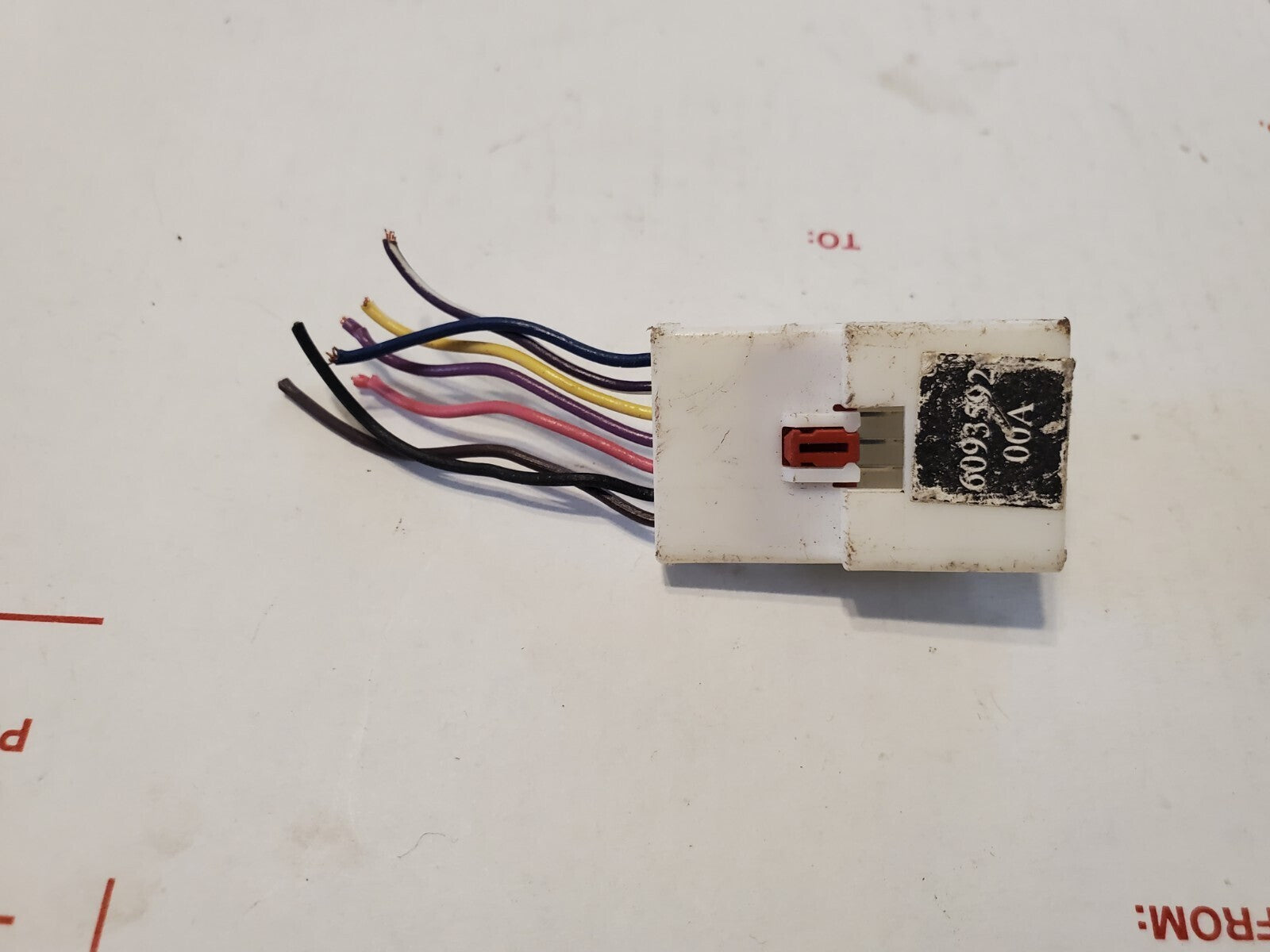 Unkown Make / Model Wiring Pigtail 6093592 00A 3L9