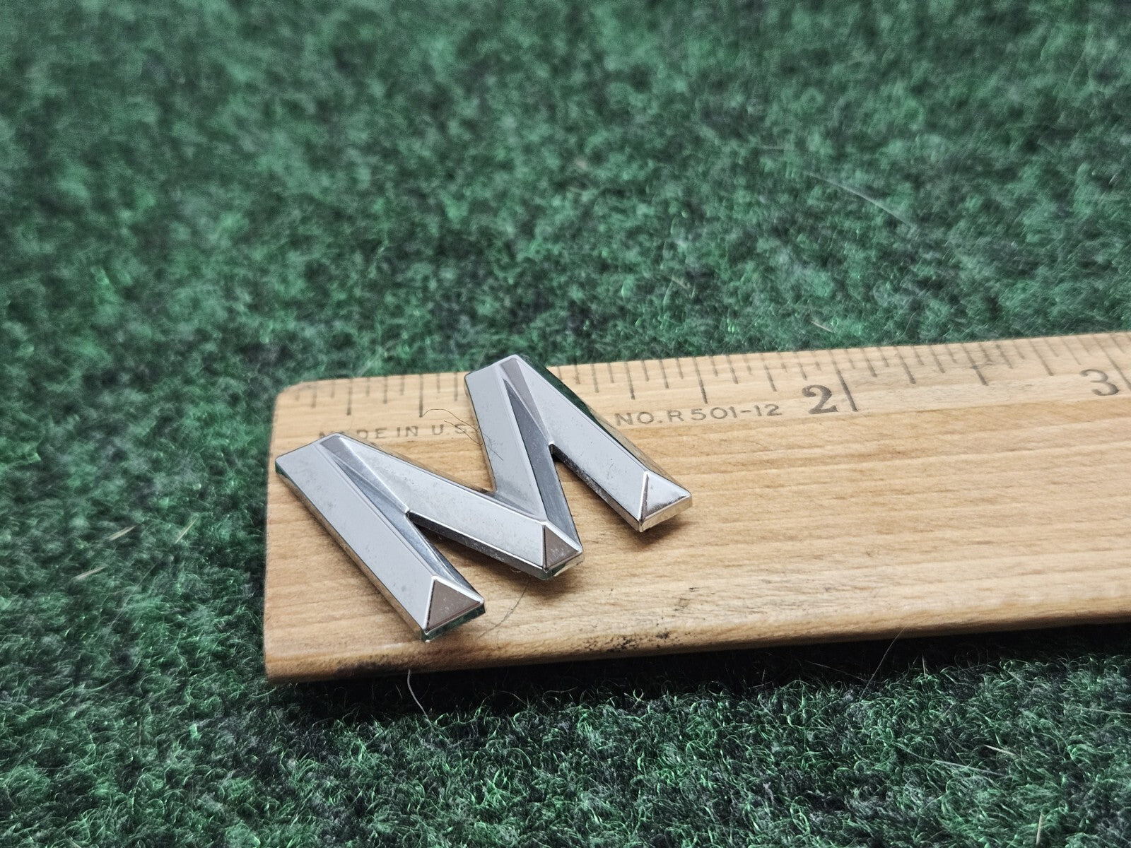OEM "M" Silver Individual Letter Lettering Emblem Badge Logo Nameplate 7S7