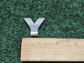 OEM "Y" Chrome Individual Letter Lettering Emblem Badge Logo Nameplate 3D 7S9