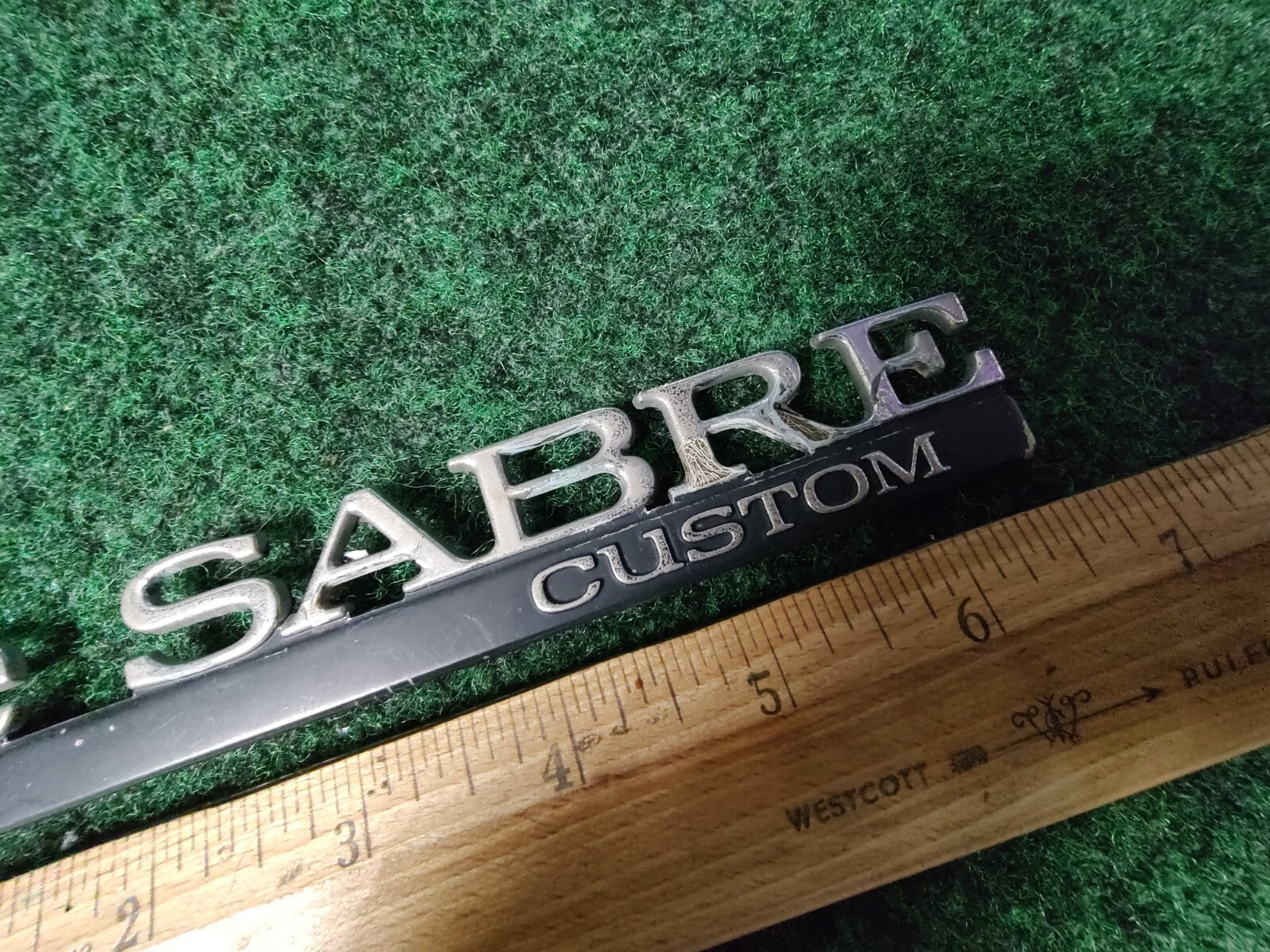 BUICK LESABRE CUSTOM - OEM EMBLEM BADGE SYMBOL LOGO NAME PLATE 6S6