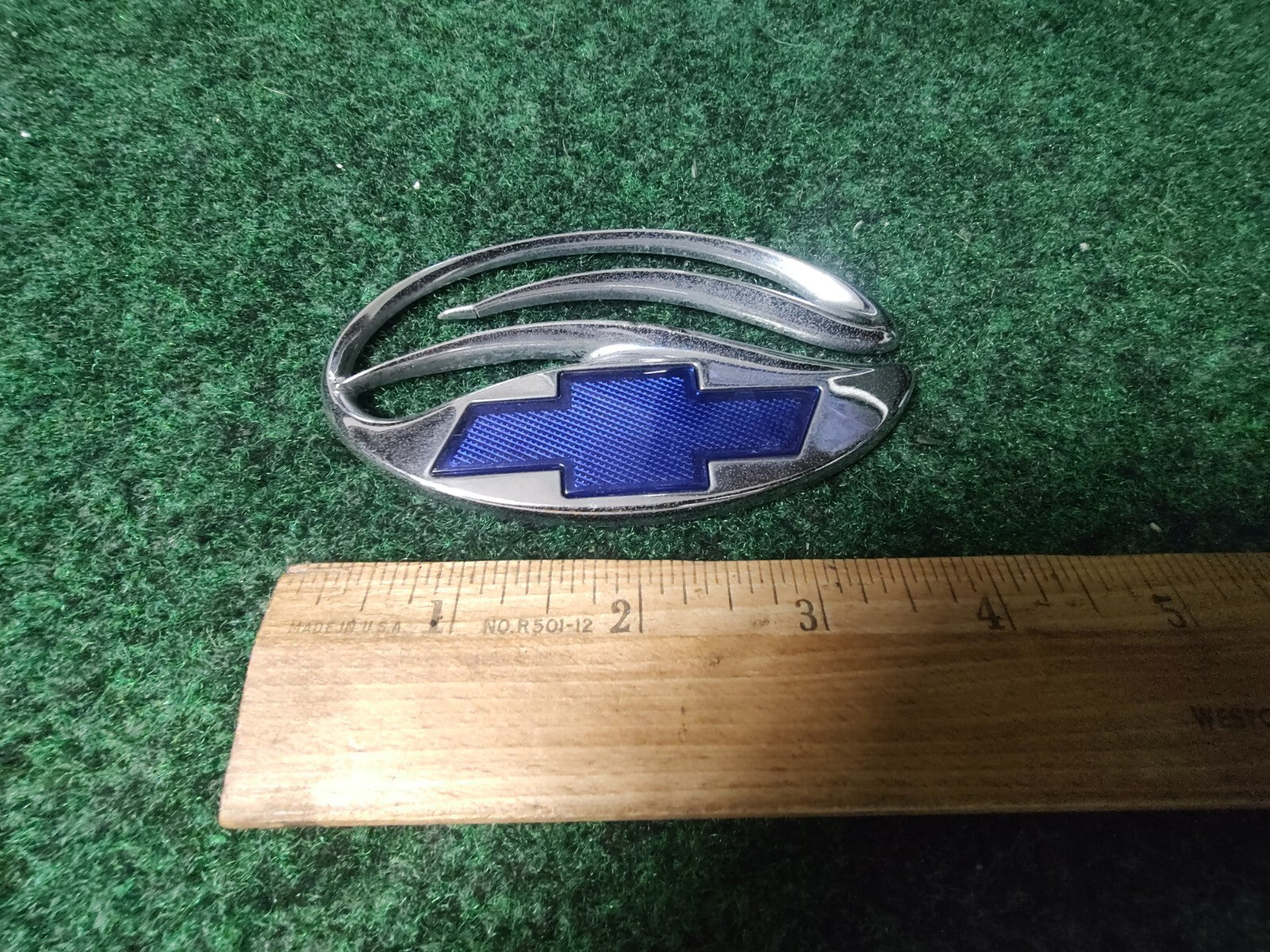 Chevy Chevrolet Malibu Chrome Blue Trunk Lid Emblem Logo Nameplate Badge 4L4