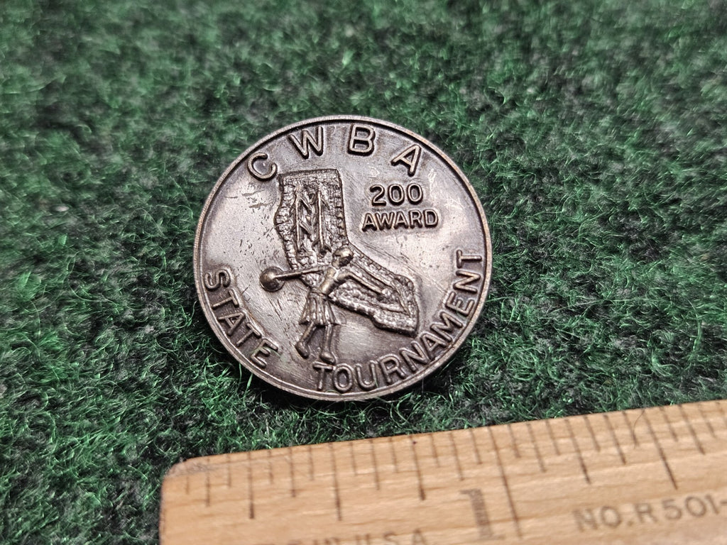 Vintage CWBA Bowling Association Calif. Pin 1968 200 Award State Tour.  E 112