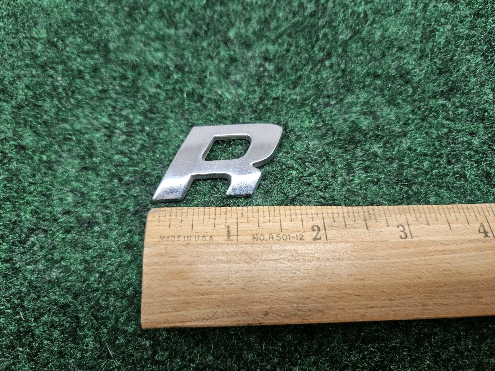 OEM "R" 3D Chrome Individual Letter Lettering Emblem Badge Logo Nameplate 7S9