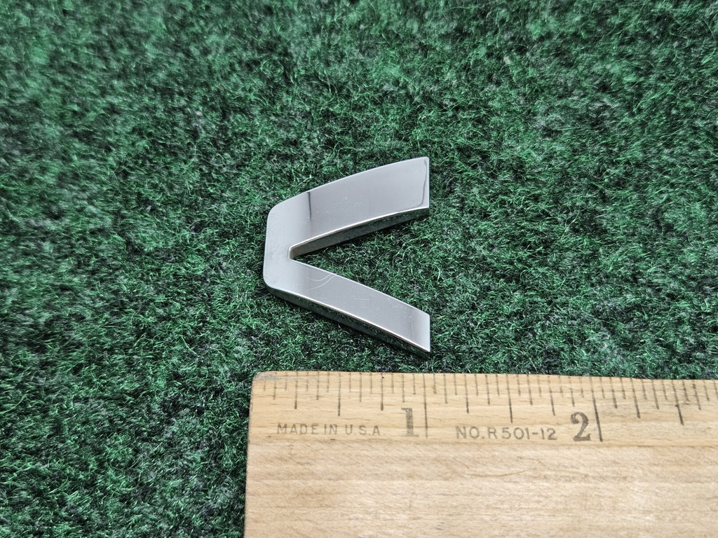 OEM "V" Chrome Individual Letter Lettering Emblem Badge Logo Nameplate 3D 7S9