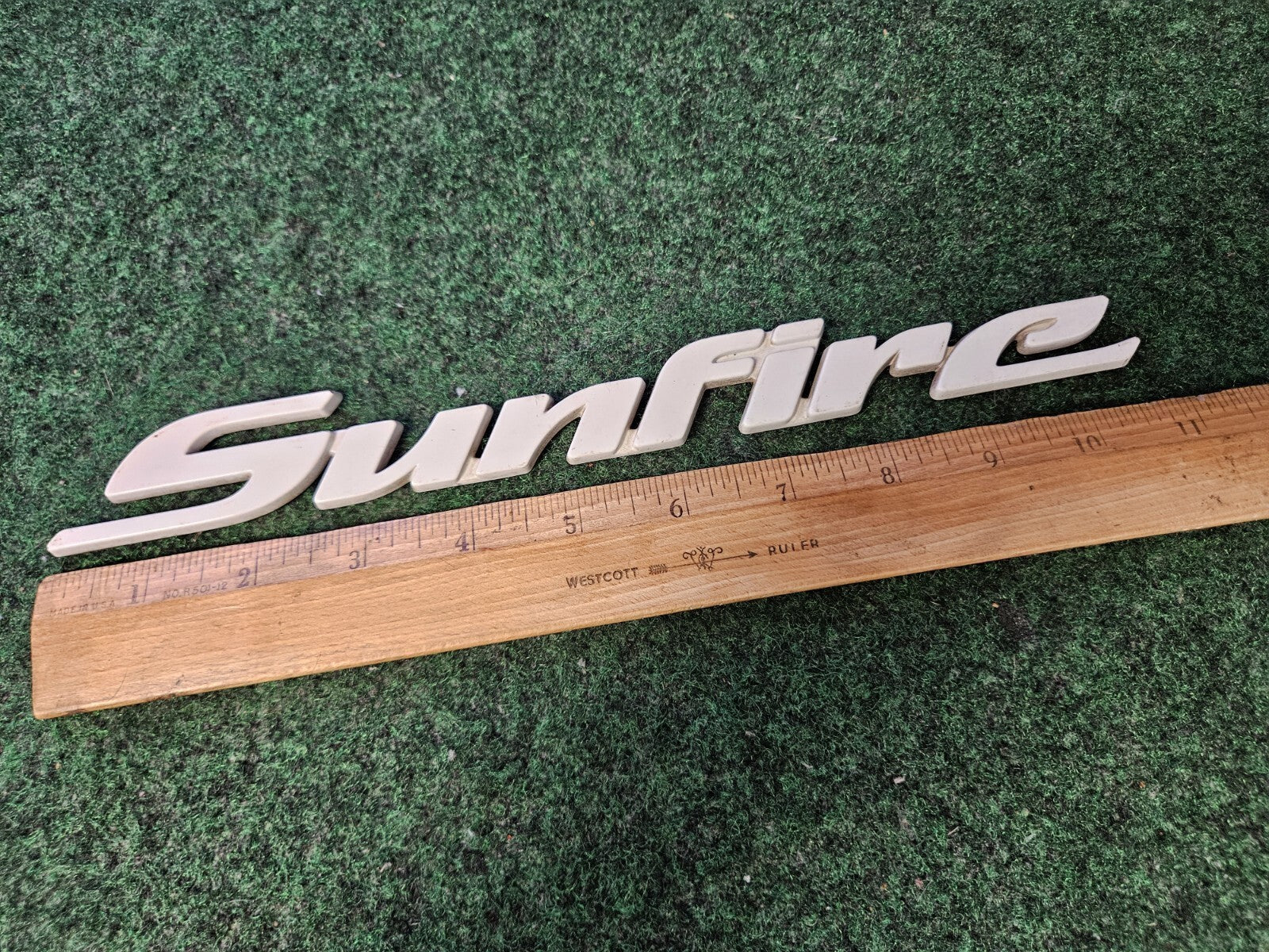 1998-2004 Pontiac Sunfire White Emblem Badge Logo Nameplate Name Plate 4M9