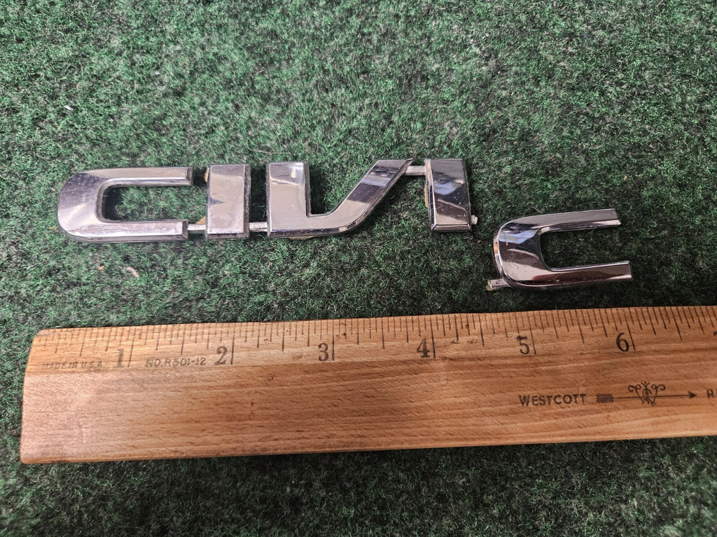 Honda OEM Civic 6" Chrome Plastic Emblem Badge Logo Nameplate Name Crack 3L8