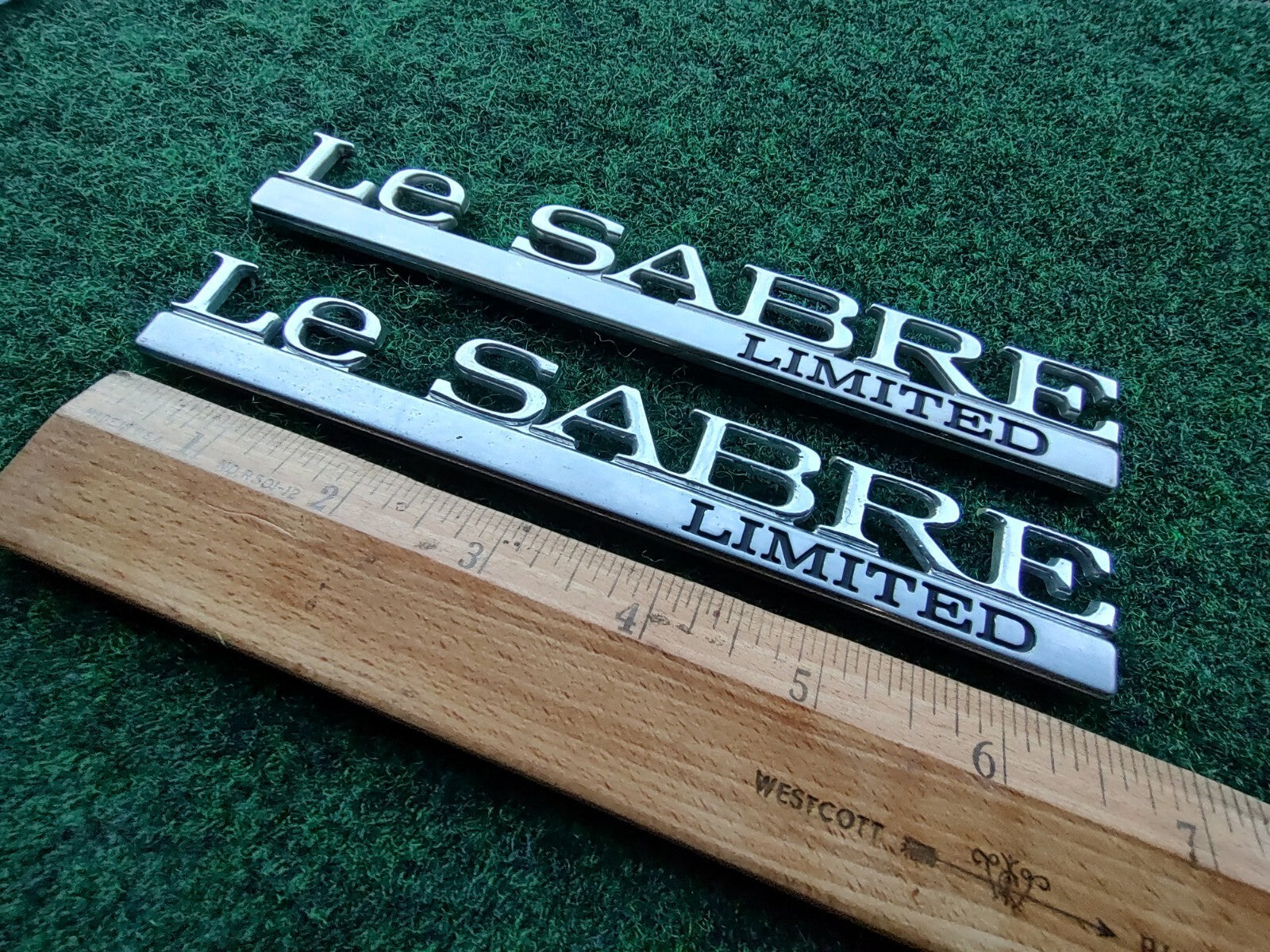 (2) 97-99 BUICK LESABRE LIMITED REAR LID SIDE EMBLEM LOGO BADGE SYMBOL OEM 5S3