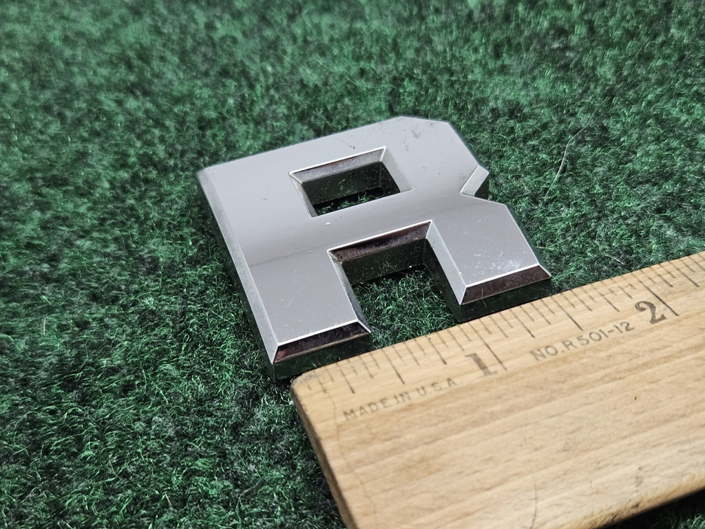 OEM "R" Chrome Individual Letter Lettering Emblem Badge Logo Nameplate 1.6"  7S6
