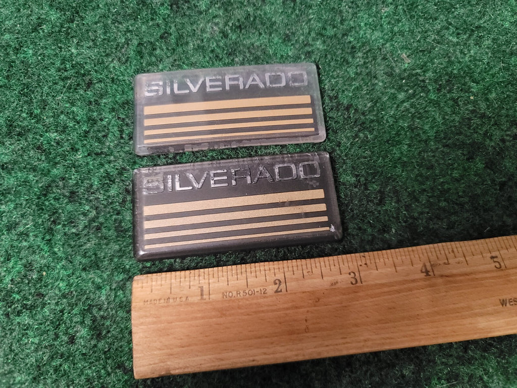 (2) 1990s SILVERADO Plastic Roof Panel Emblem OEM NAME PLATE 5S8
