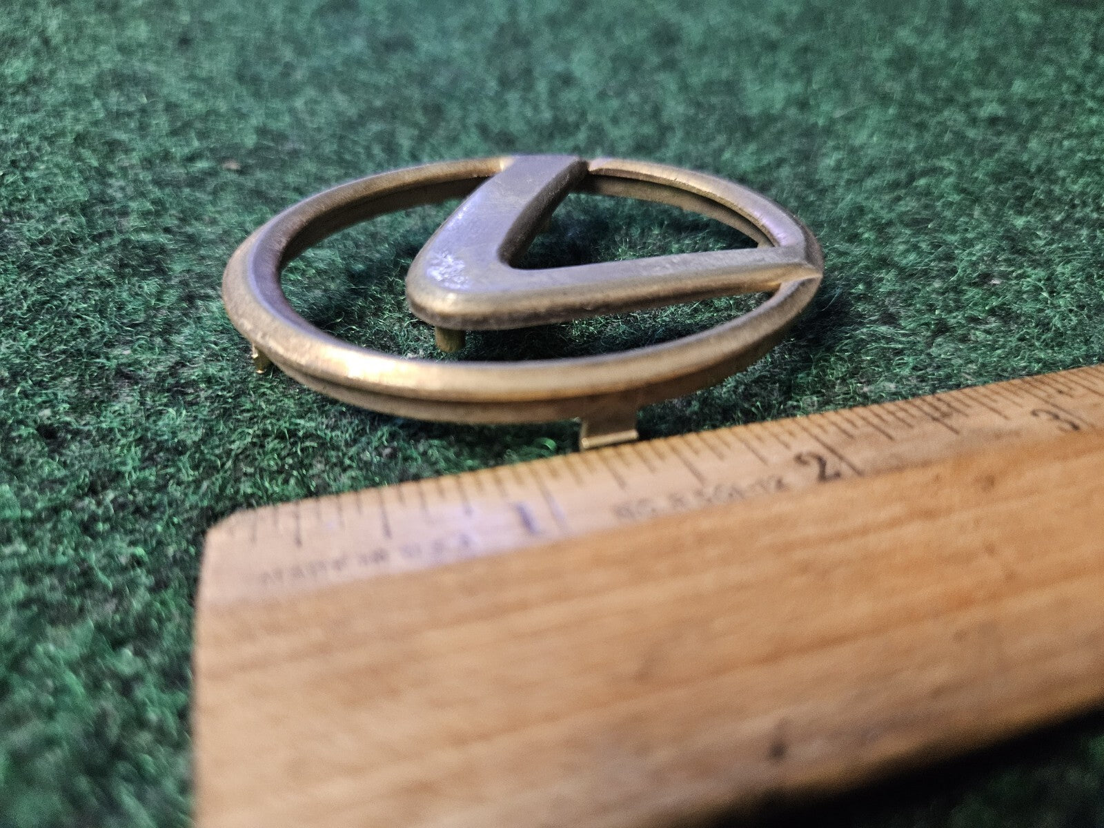 Lexus Emblem Badge Logo Gold Name Plate OEM Used 899037 4M9