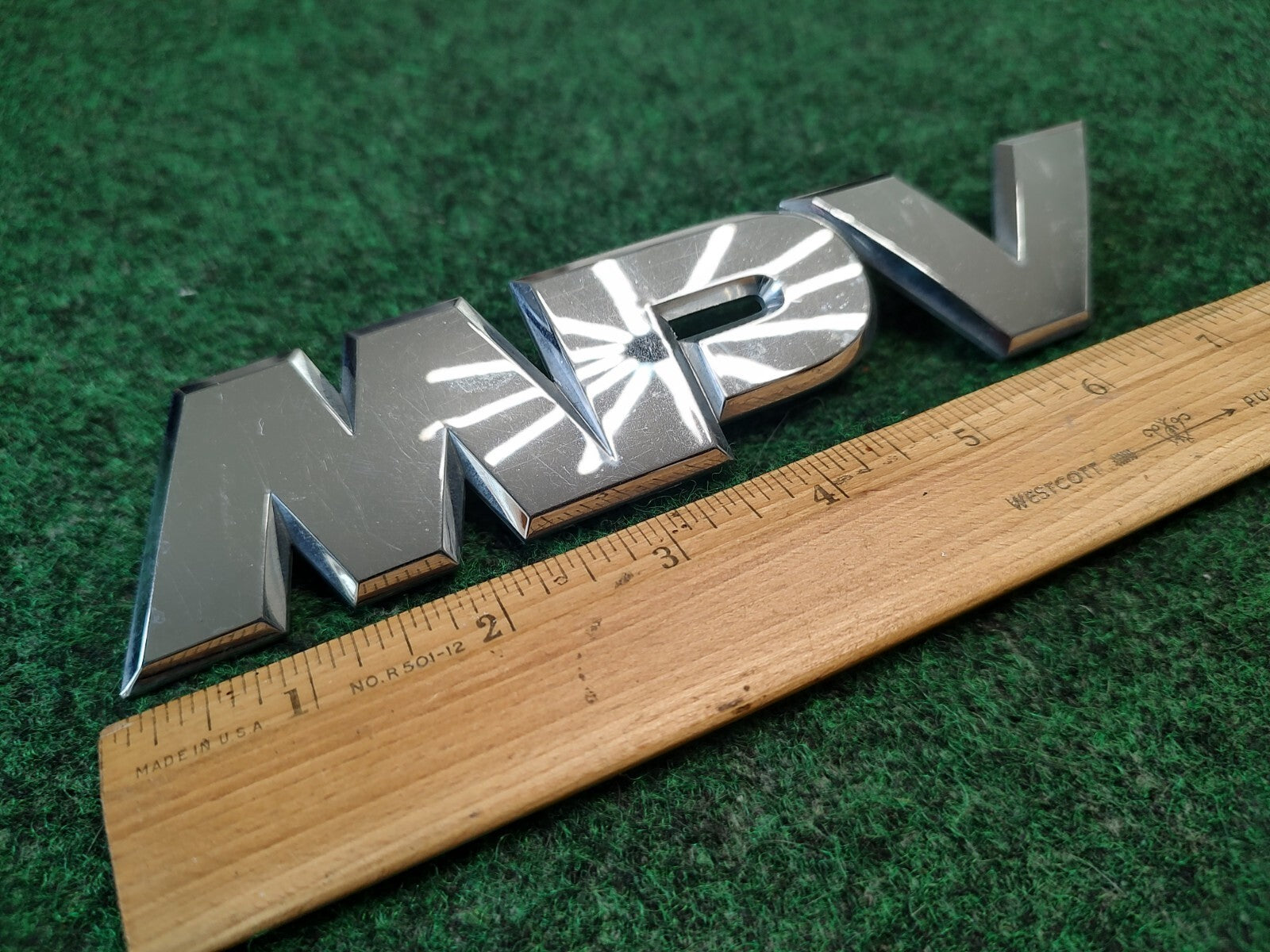2000-2006 Mazda 'MPV' Rear Trunk Liftgate Chrome Emblem OEM LC63-51-720 4S7