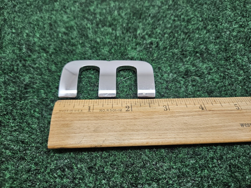 OEM "M" Chrome Individual Letter Emblem Badge Logo Nameplate 7S6