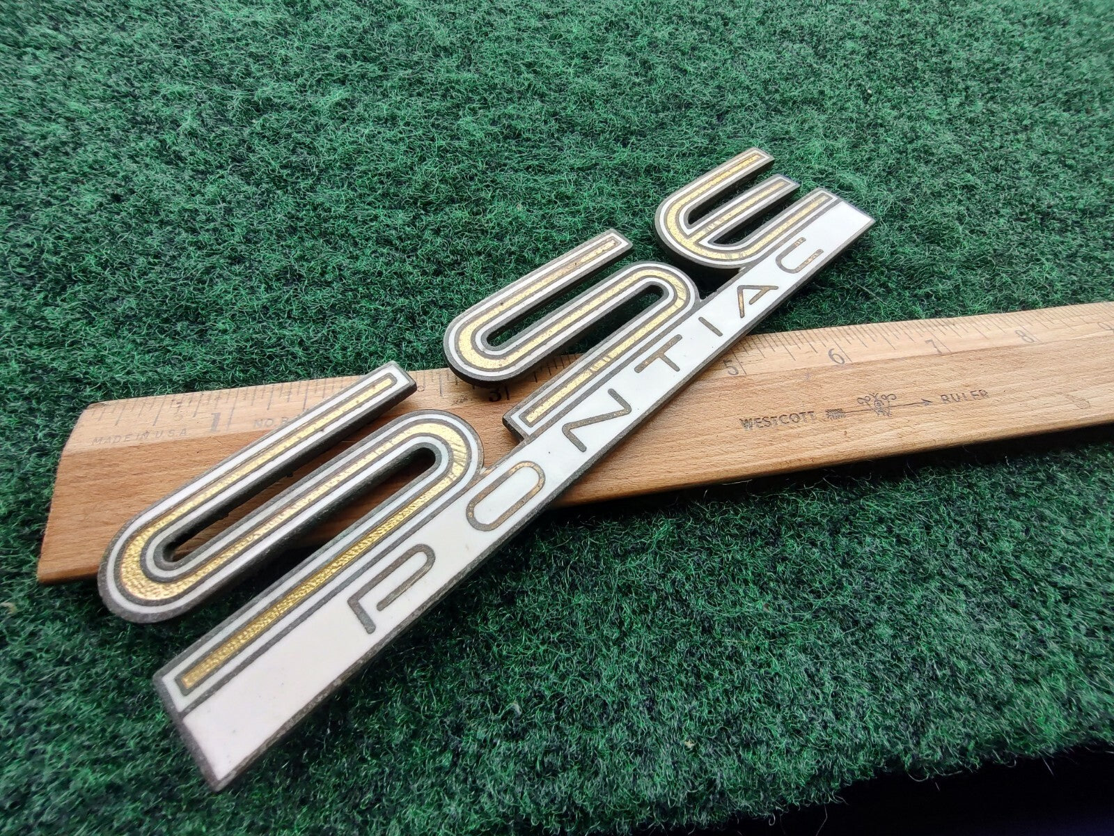 Pontiac SSE Supercharged Brown Metal Emblem Badge Logo Nameplate Name Plate 5S2