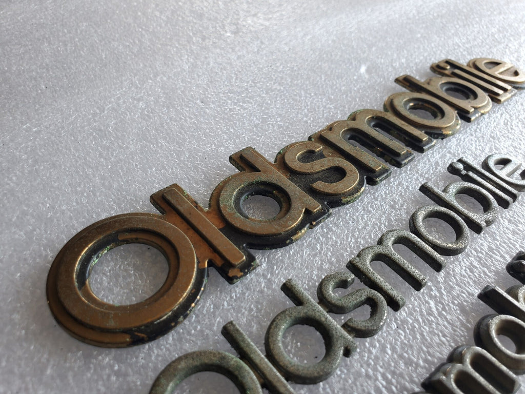 (3) Oldsmobile OEM Chrome Emblem Badge Logo Nameplate Name Plate VNTG