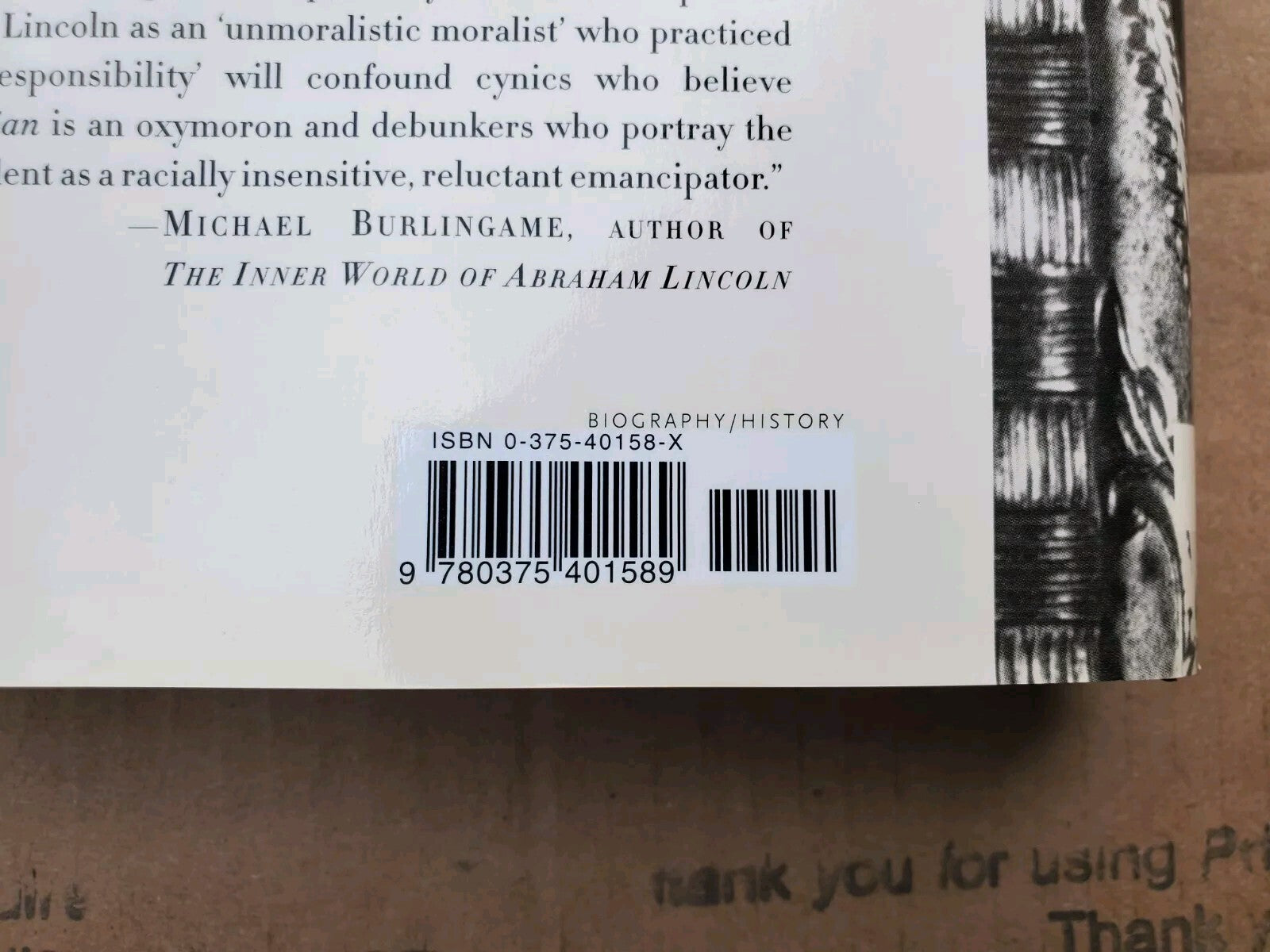 Lincoln's Virtues: An Ethical Biography HARDCOVER B6