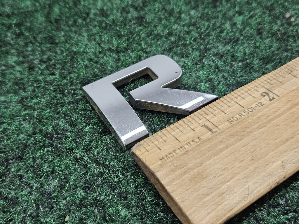 OEM "R" 3D Chrome Individual Letter Lettering Emblem Badge Logo Nameplate 2S2