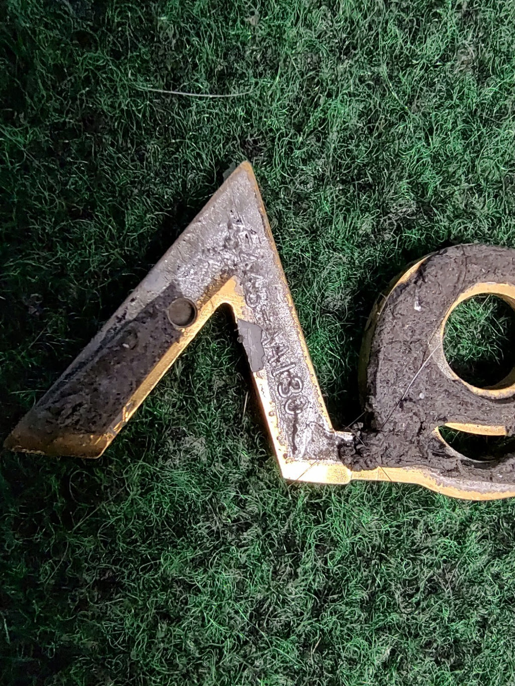 Genuine Toyota Deck Lid Emblem Gold Name Plate Badge V6 75443-AA130 / AA090 4S4