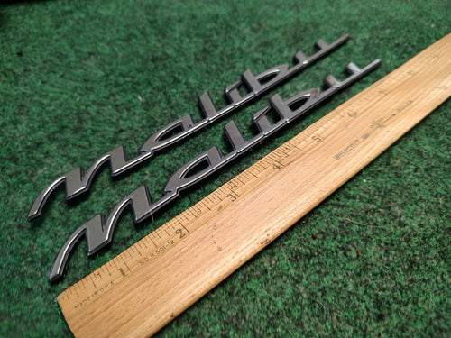 (2) Chevy MALIBU Rear Trunk Lid Emblem 1997 - 2003 OEM 22638462 4S4
