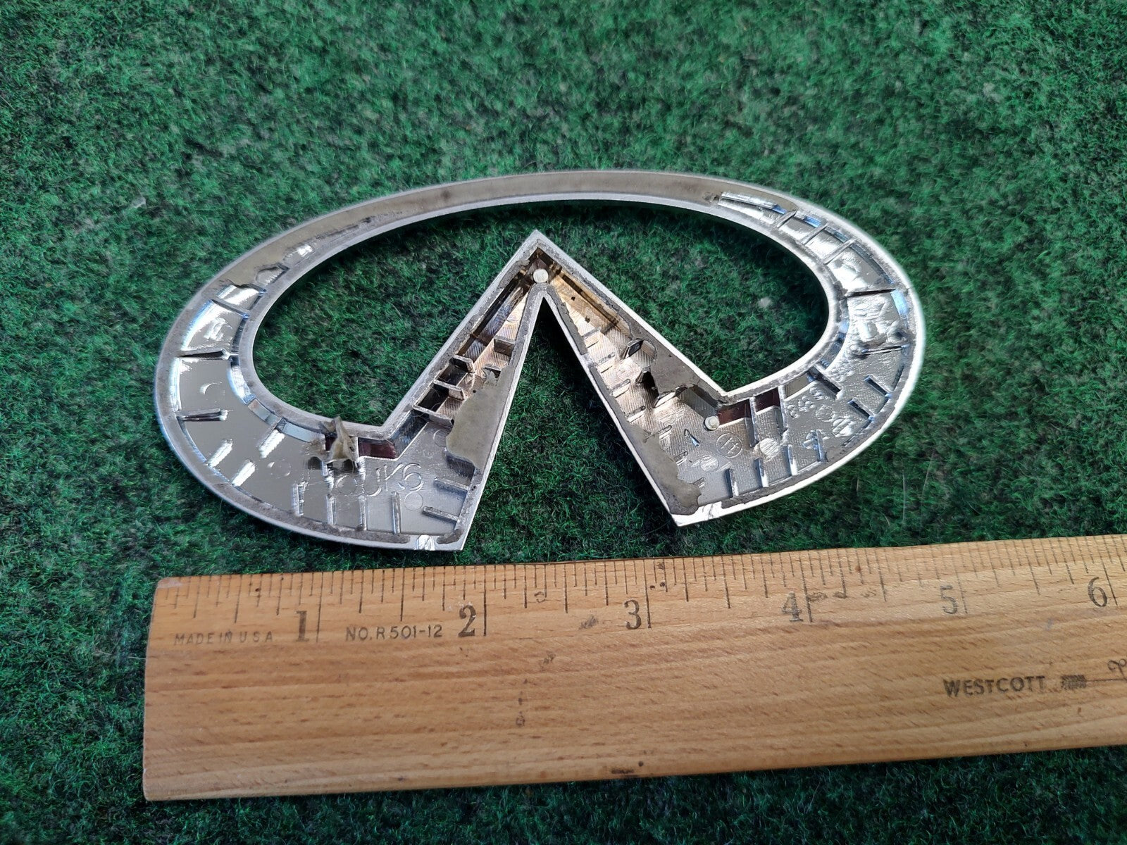 2007-2013 INFINITI G35 G37 SEDAN REAR EMBLEM LOGO BADGE CHROME SYMBOL OEM 4S8