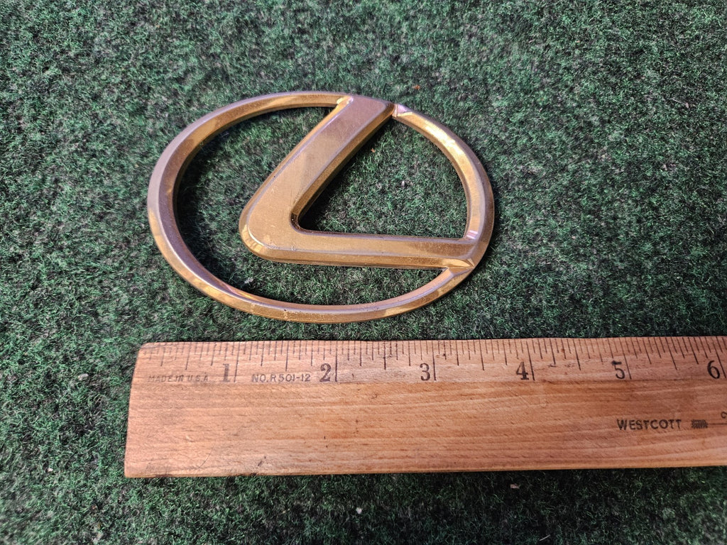 Lexus OEM 1992-1996 ES300 ES 300 Gold Rear Emblem Badge Logo 8347 4M9