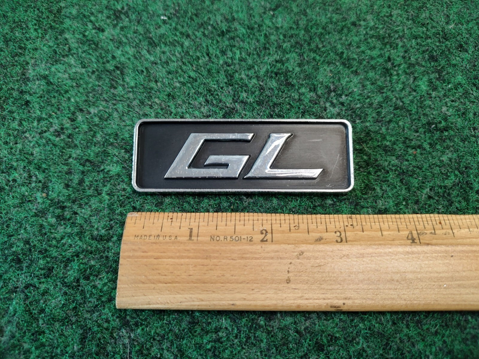 OEM GL Black Vintage 3.25" Plastic Emblem Badge Logo Nameplate Name Insignia 4S7