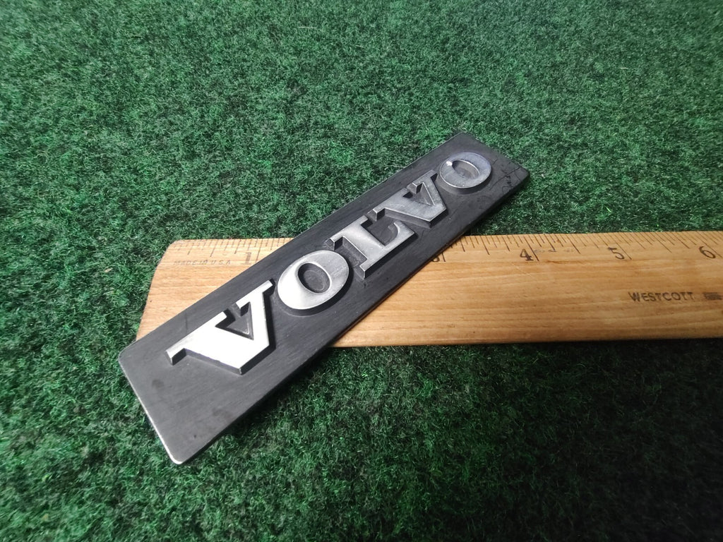 Volvo OEM 240 & 960 Black Metal Side Fender Emblem Badge Logo 1321746 8L3