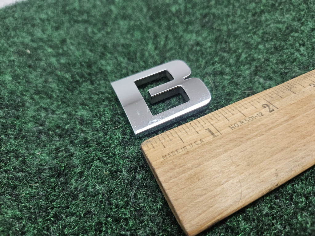 OEM "B" Chrome B Individual Letter Lettering Emblem Badge Logo Nameplate 3D 7S7
