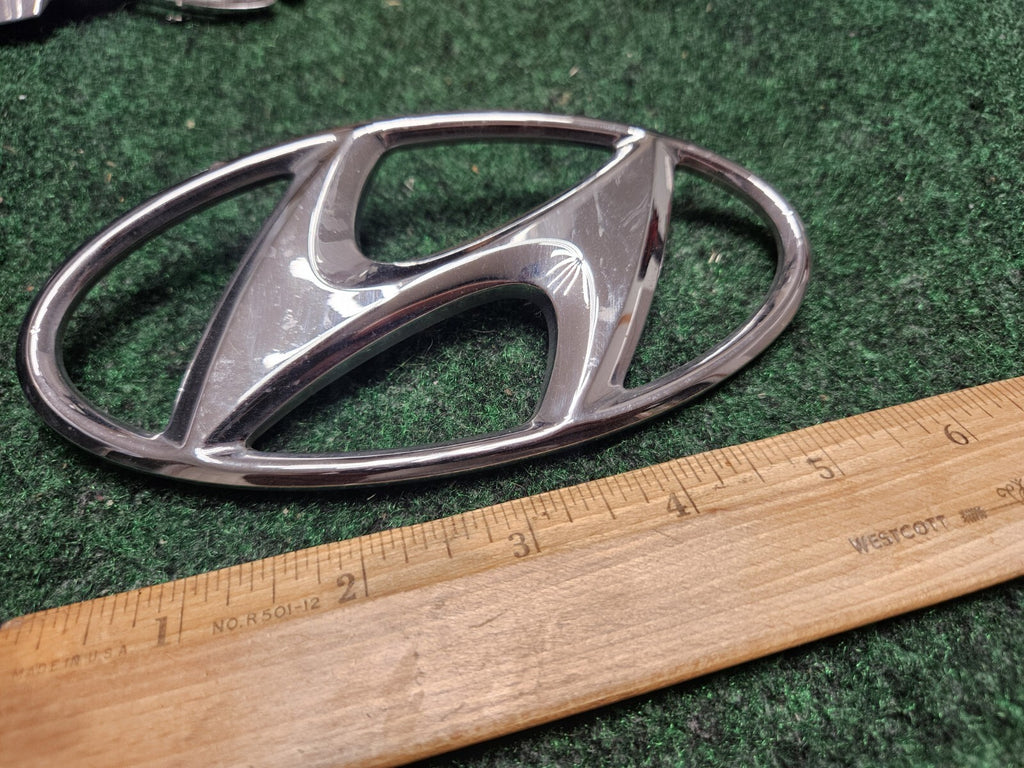 Hyundai Emblem Logo Symbol Badge Chrome OEM Nameplate Name Plate ~6" 5M3