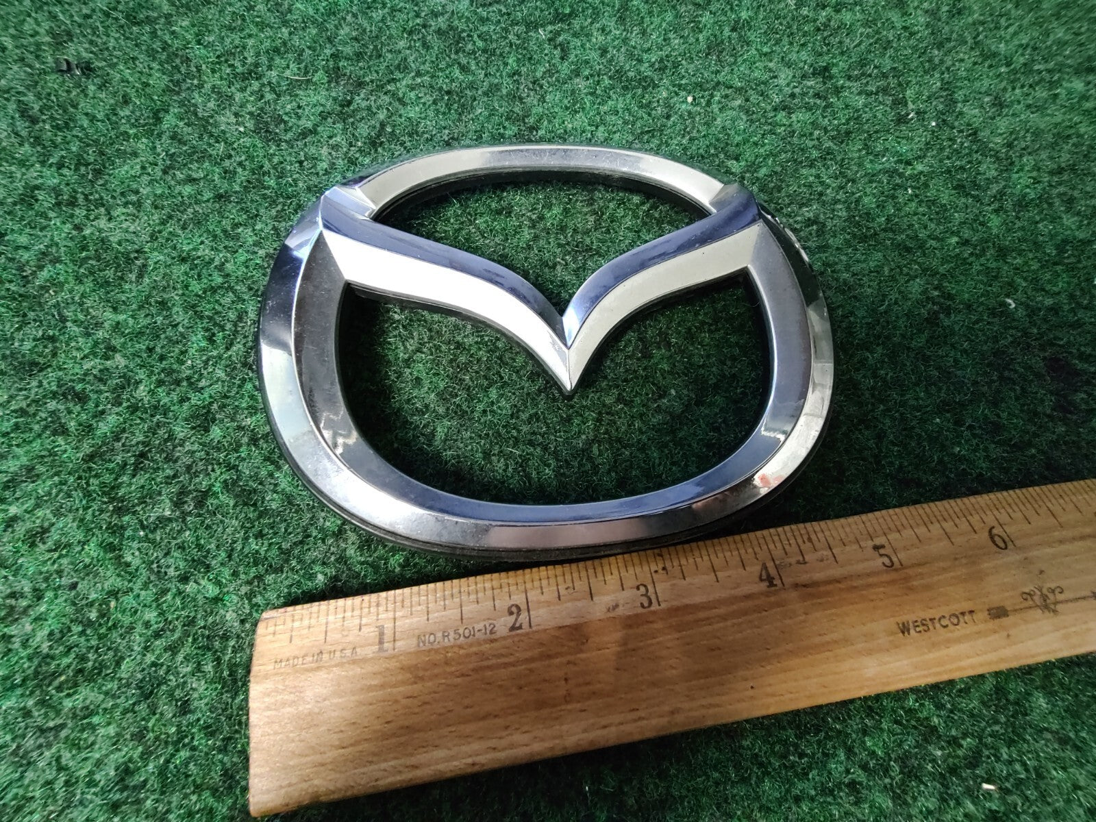 MAZDA Chrome Plastic Clip on Emblem Logo F-20116  OEM BADGE 3S6