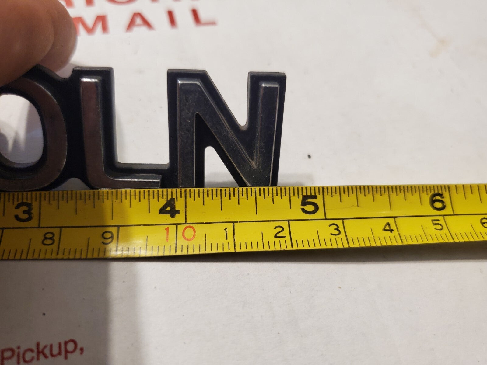 (2) Lincoln OEM Chrome Black Emblem Badge Logo Name 4L6