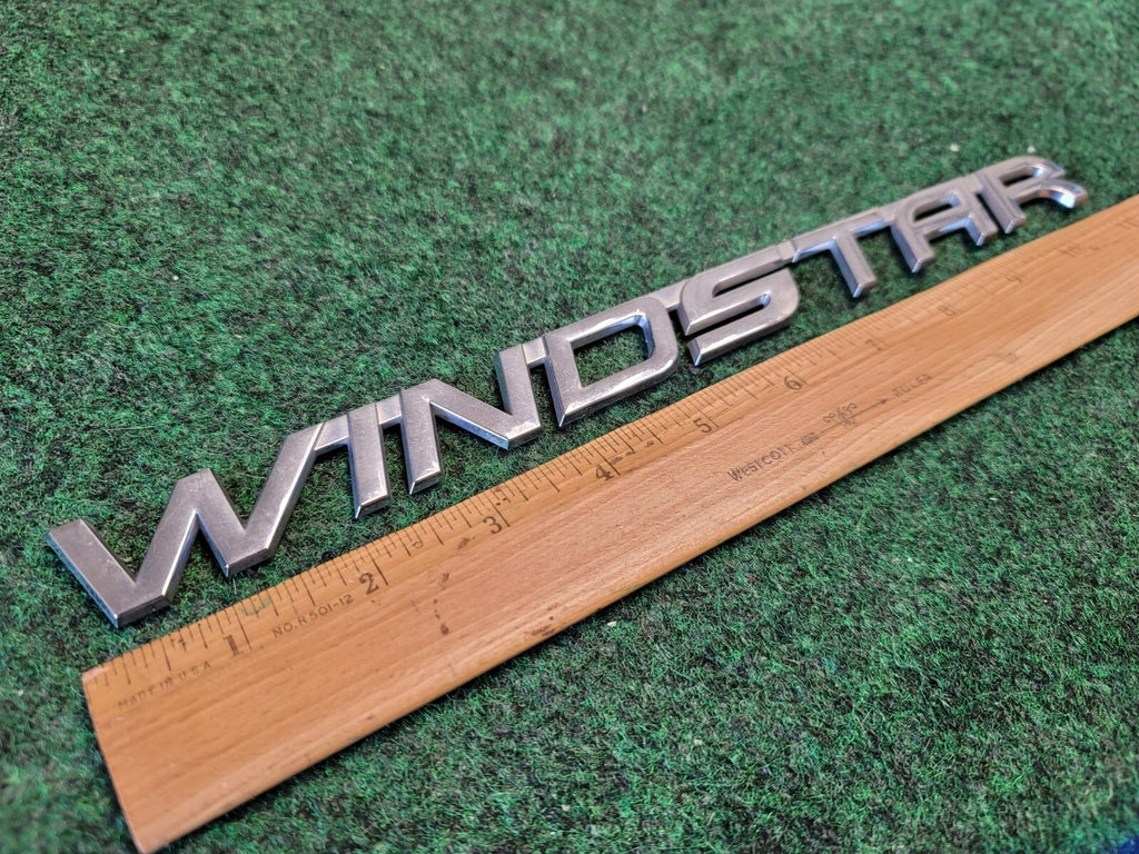 99 00 01 02 03 FORD WINDSTAR REAR CHROME EMBLEM LOGO BADGE SYMBOL USED OEM 1M6