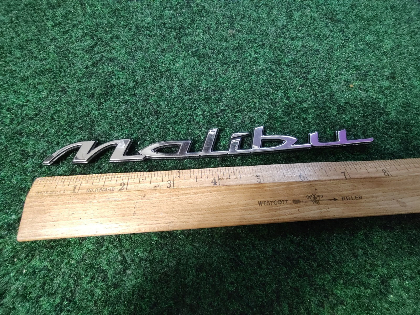 1997-2003 Chevy Malibu Chrome Rear Emblem Badge Logo Nameplate Name Plate 6S1