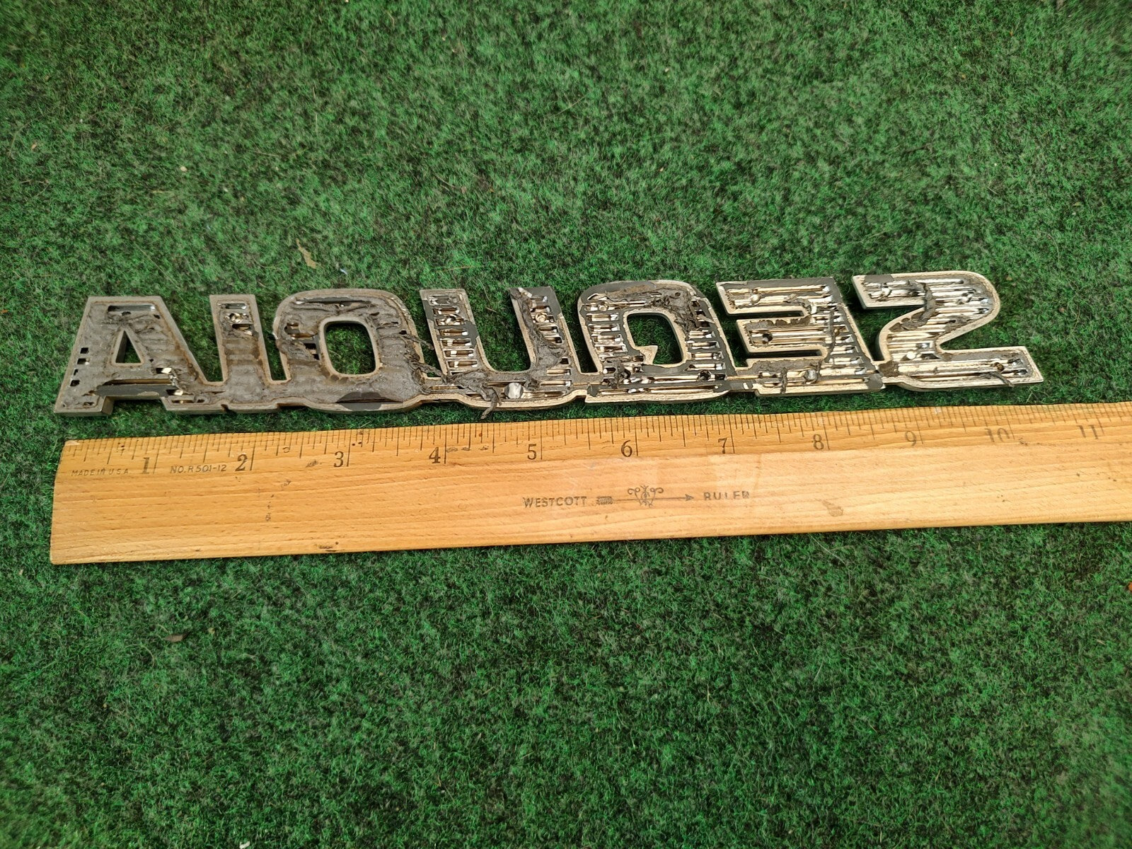 Toyota Sequoia Rear Lid Chrome Emblem Name Plate Logo Badge Sign OEM 2S6