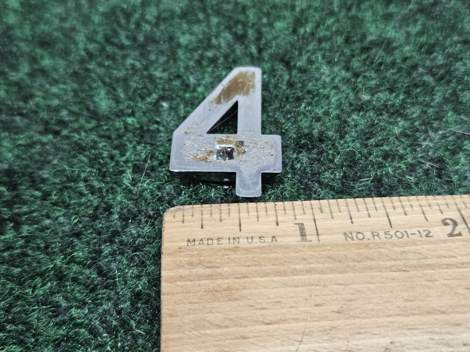 OEM "4" Chrome Individual Number Lettering Emblem Badge Logo 3D Nameplate 4 7S7