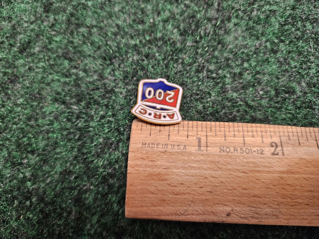 Vintage Sports Lapel Hat Pin ARC 200 Bowling Pin Games Enamel Goldtone