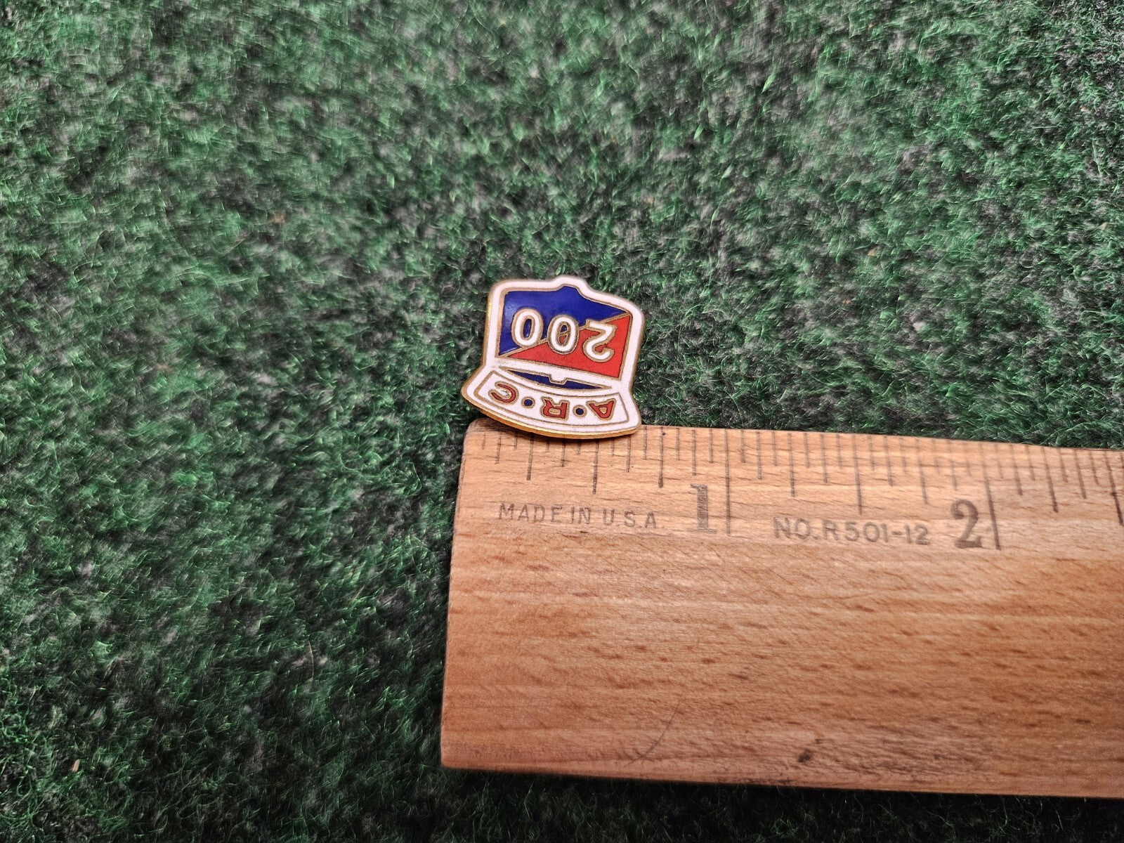 Vintage Sports Lapel Hat Pin ARC 200 Bowling Pin Games Enamel Goldtone