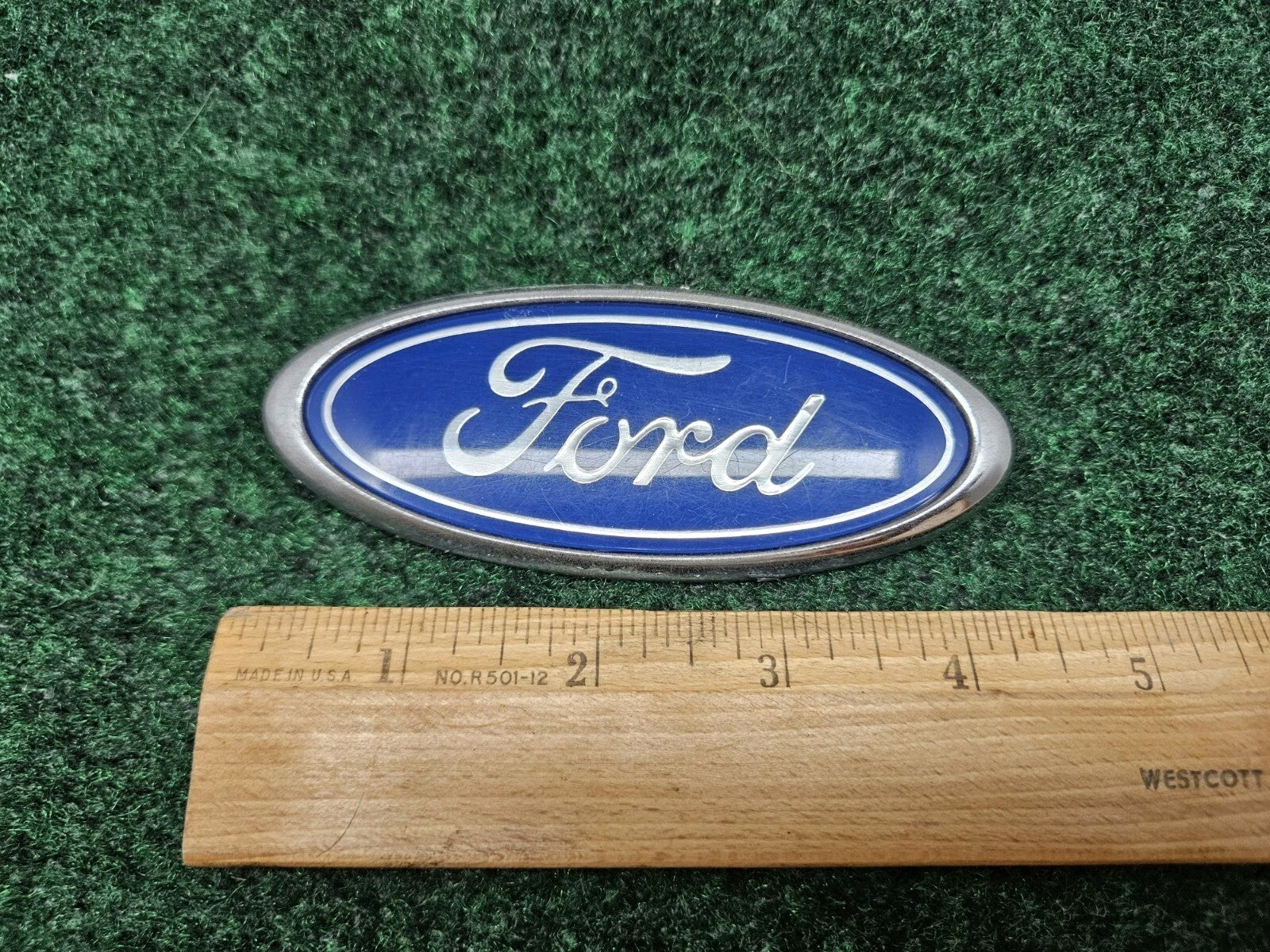 Ford OEM Blue & Chrome Oval 4.5" Emblem Badge Logo Nameplate Name Insignia GL1