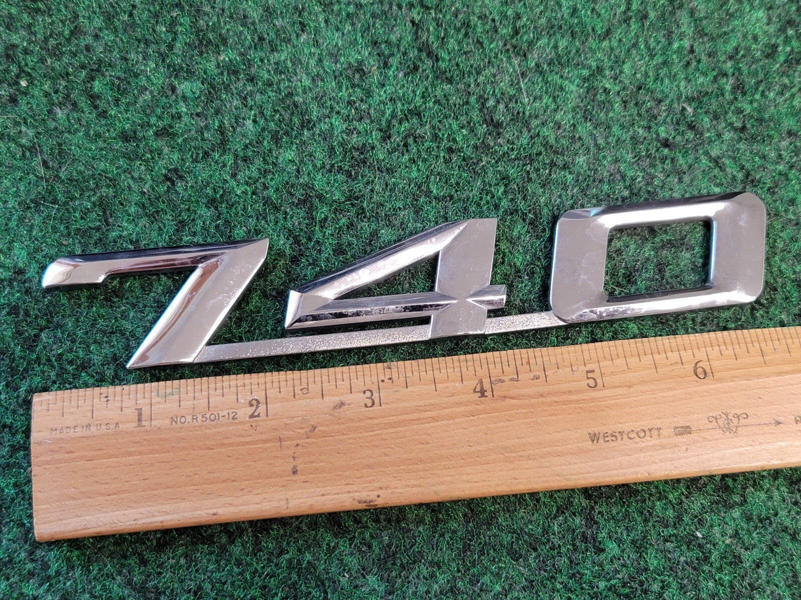 Genuine OEM BMW E38 Trunk Lid 740 Emblem Badge Logo 1M9